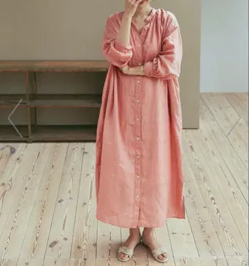 어반 리서치 DOORS 린넨 개더 원피스