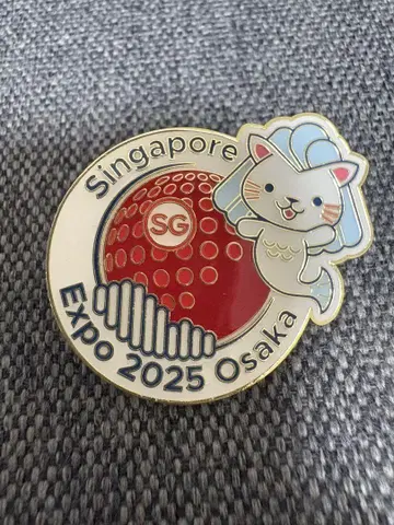 오사카 간사이 만박 EXPO2025 싱가포르 파빌리온 마리 핀 배지