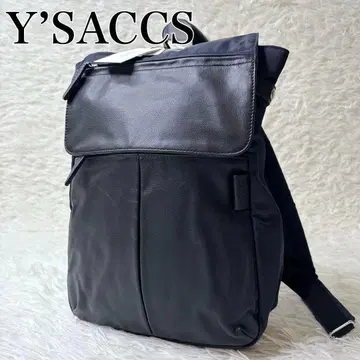 미사용 이자크 Y'SACCS 나일론 소가죽 콤비 백팩