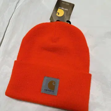 새상품 칼하트 carhartt 니트 모자 형광 오렌지