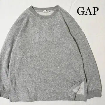 GAP 빅 로고 맨투맨 트레이닝복 사이드 슬릿 그레이 L