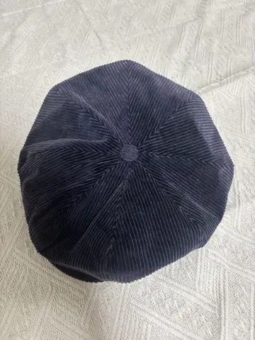 Hanna Hats 네이비 코듀로이 헌팅 캡
