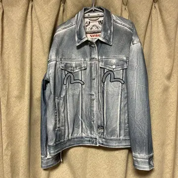 Evisu 라이트 블루 데님 자켓
