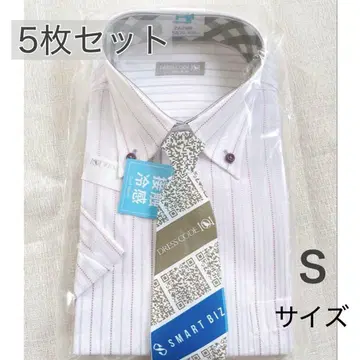 와이셔츠 남성용 반팔 버튼 다운 형태 안정 커터 셔츠 스트라이프