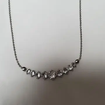실버 크리스탈 스톤 목걸이