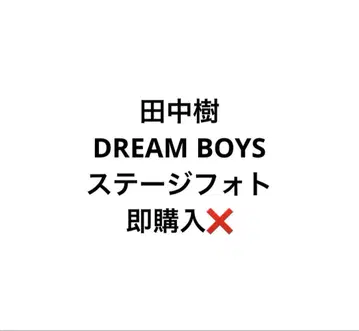 다나카 주리 DREAM BOYS 스테이지 사진 즉시 구매