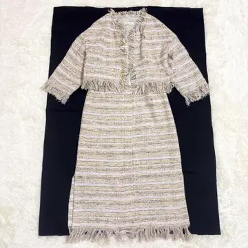 currentage 트위드 자켓 스커트 셋업