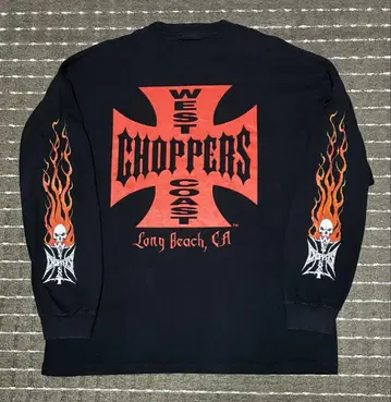 2XL 90s west coast choppers 프레임 롱T 크로스