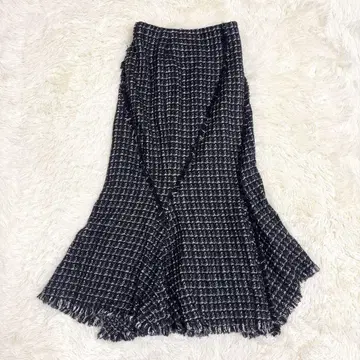 프레이 아이디 스위칭 머메이드 트위드 스커트 블랙