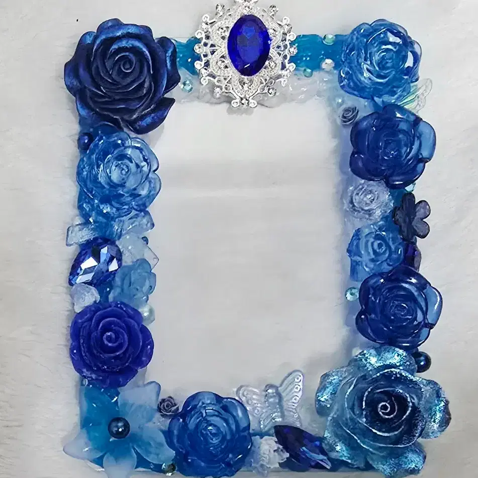 Antique blue decoden top-꾸 poca holder