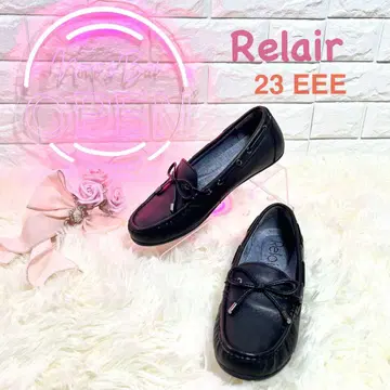 [ 새상품급 ] Relair 리 가죽 모카신 블랙 로퍼 23EEE