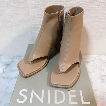 스나이델 SNIDEL 오픈토 숏부츠 베이지 M 23.5