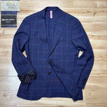 새상품급 THE SUIT COMPANY REDA 자켓 네이비 체크