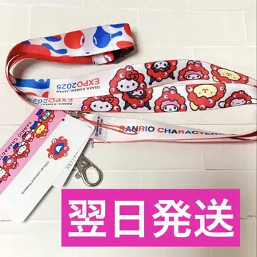 [ 인기 선착순 ] 산리오 산리오 캐릭터즈 넥스트랩 얼굴 빨간색