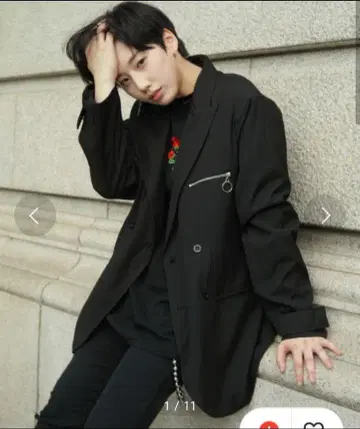 ADRER 테일러드 자켓 블랙
