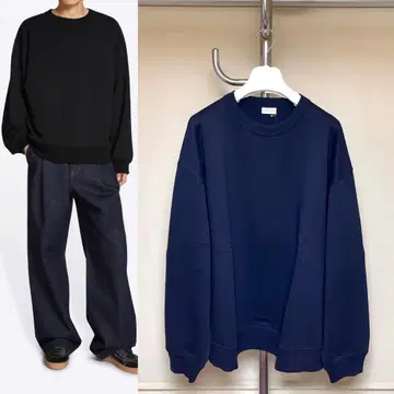 새상품 L 24ss dries van noten 네이비 맨투맨 6885