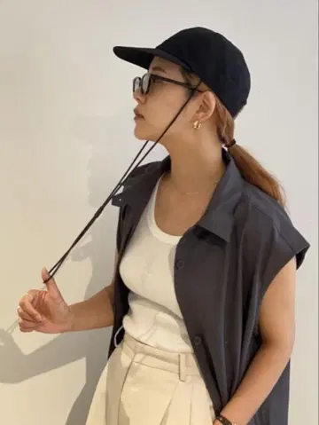 새상품 TODAYFUL 투데이풀 가죽 코드 캡 블랙
