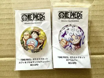 ONE PIECE 무기와라 스토어 유리 마그넷 루피 조로 상디 니카