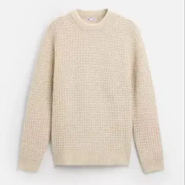 ZARA 체크 텍스처 웨이브 스웨터