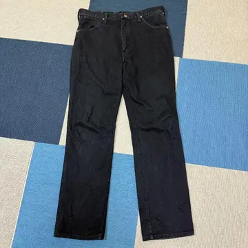 랭글러 90s USA 블랙 데님 스트레이트 데님 5 포켓