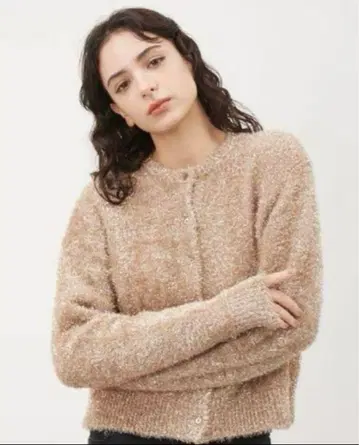 Mila Owen 베이지 라메 가디건 미라 오웬 사이즈 1