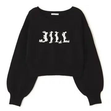 질 바이 질 스튜어트 JILLSTUART 로고 자카드 니트