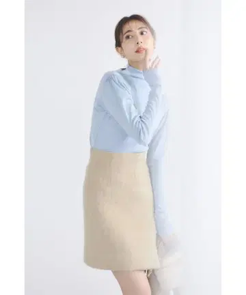 미사용 새상품 셀포드 랩풍 샤기 스커트