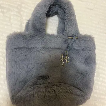 snidel 에코 퍼 토트백 숄더백 블루 스나이델