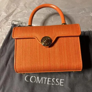 COMTESSE 호스 헤어 오렌지 핸드백