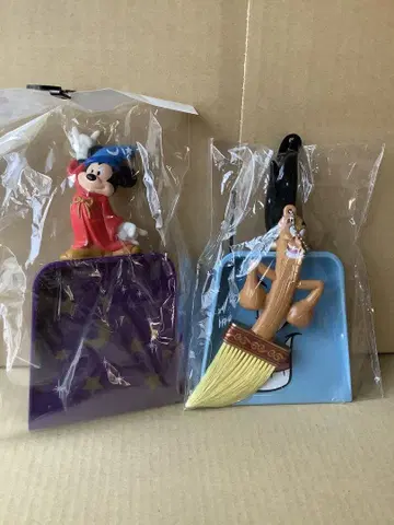디즈니 지니 미키 빗자루 쓰레받기 청소 세트 3