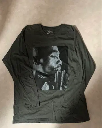 2PAC TUPAC 투팍 롱TEE 랩T셔츠 차콜 그레이