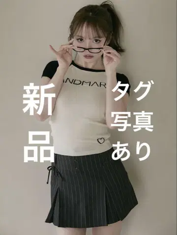 andmary Mary logo knit tops beige
