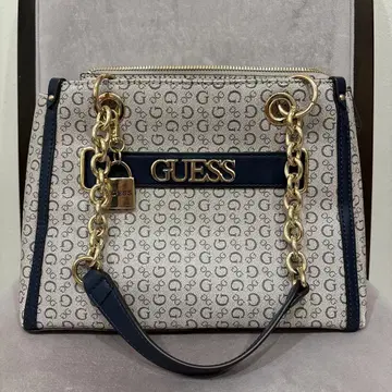 GUESS 숄더백 베이지/네이비