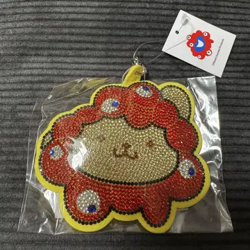 산리오 미야쿠미야쿠 변신 반짝이 가죽 키링 폼폼푸딩