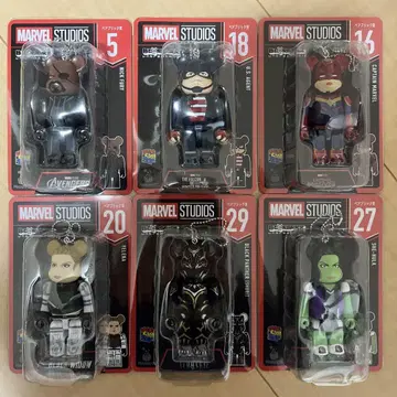 MARVEL 어벤져스 베어브릭 6체 세트