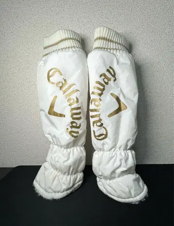 Callaway 레그 워머 화이트/금 안쪽 퍼 골프 방한