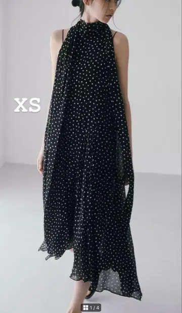 ZARA ZW COLLECTION 도트 무늬 홀터넥 원피스