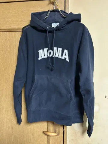 Champion MoMA 로고 자수 후드티 XL 네이비