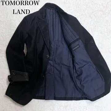 TOMORROW LAND 테일러드 자켓 양가죽 가죽 절개