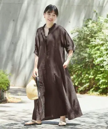 저널 스탠다드 레사쥬 프렌치 린넨 스키퍼 원피스