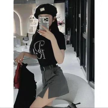 다리치 비쥬 DR 니트탑 블랙