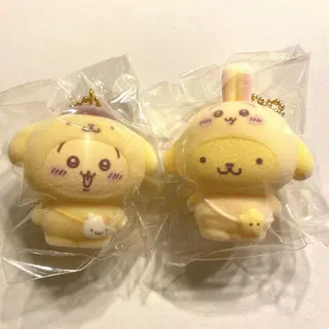 치이카와 산리오 시크릿 플로키 마스코트 토끼 x 폼폼푸딩