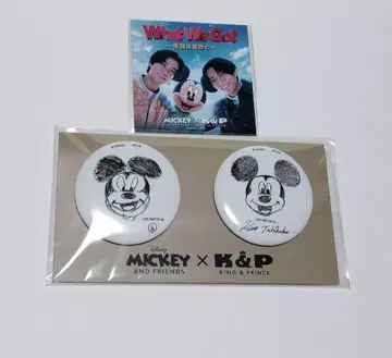 미키 킹프리 캔뱃지 스티커