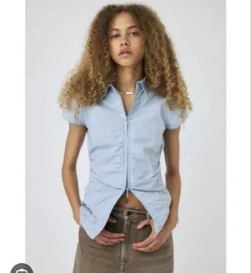 MOUSSY 집업 캡 슬리브 셔츠