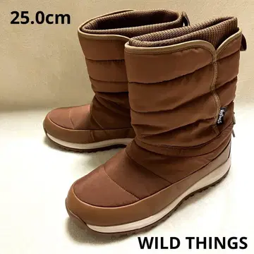 [ WILD THINGS ] 브라운 퀼팅 부츠 방수 아웃도어