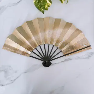 쿄센도 쿄센스 창업 덴포 황금 골드 컬러 부채