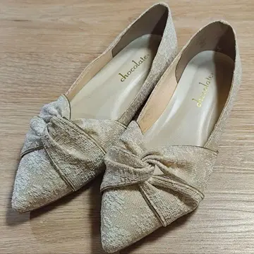 일본제 아이보리 플랫슈즈 24.5cm