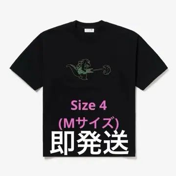 LACOSTE 고질라 프린트 T셔츠 블랙 size M(4)
