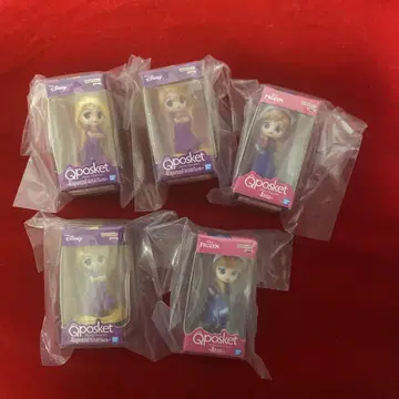 Qposket 안나와 라푼젤 피규어 5개 세트