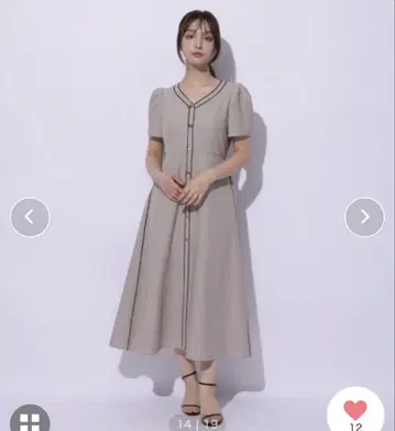 (미사용 새상품) 리랜드트루 라인 플레어 원피스
